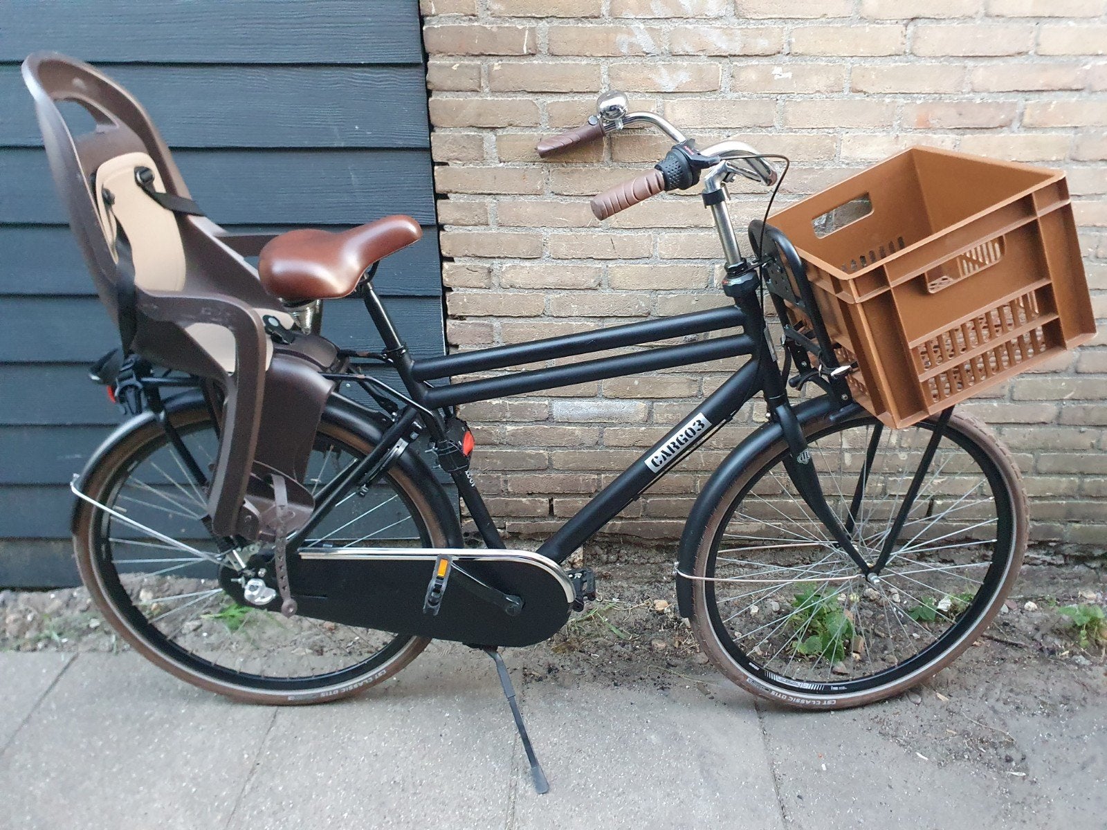 mooie heren fiets met kinderzitje, Ophalen of Verzenden, Zo goed als nieuw, Overige merken, Versnellingen