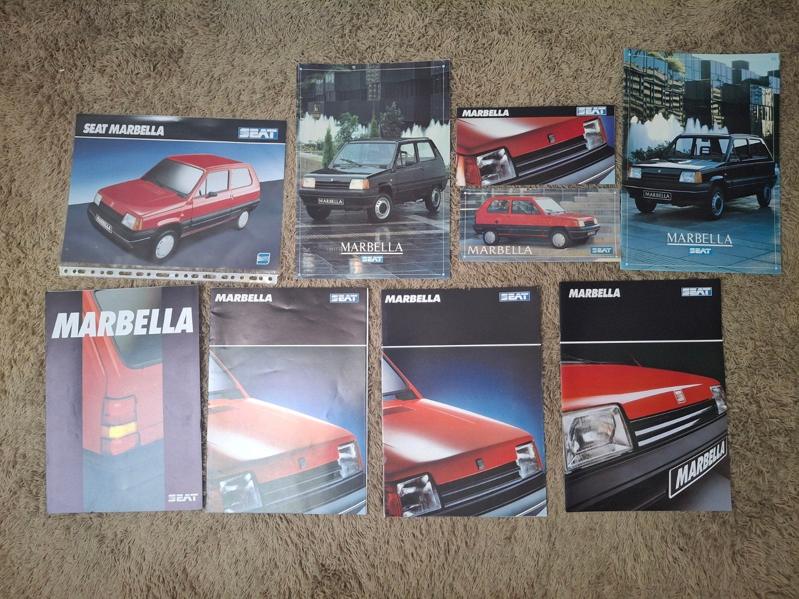 lot autofolders Seat Marbella, Verzenden, Gelezen, Overige merken