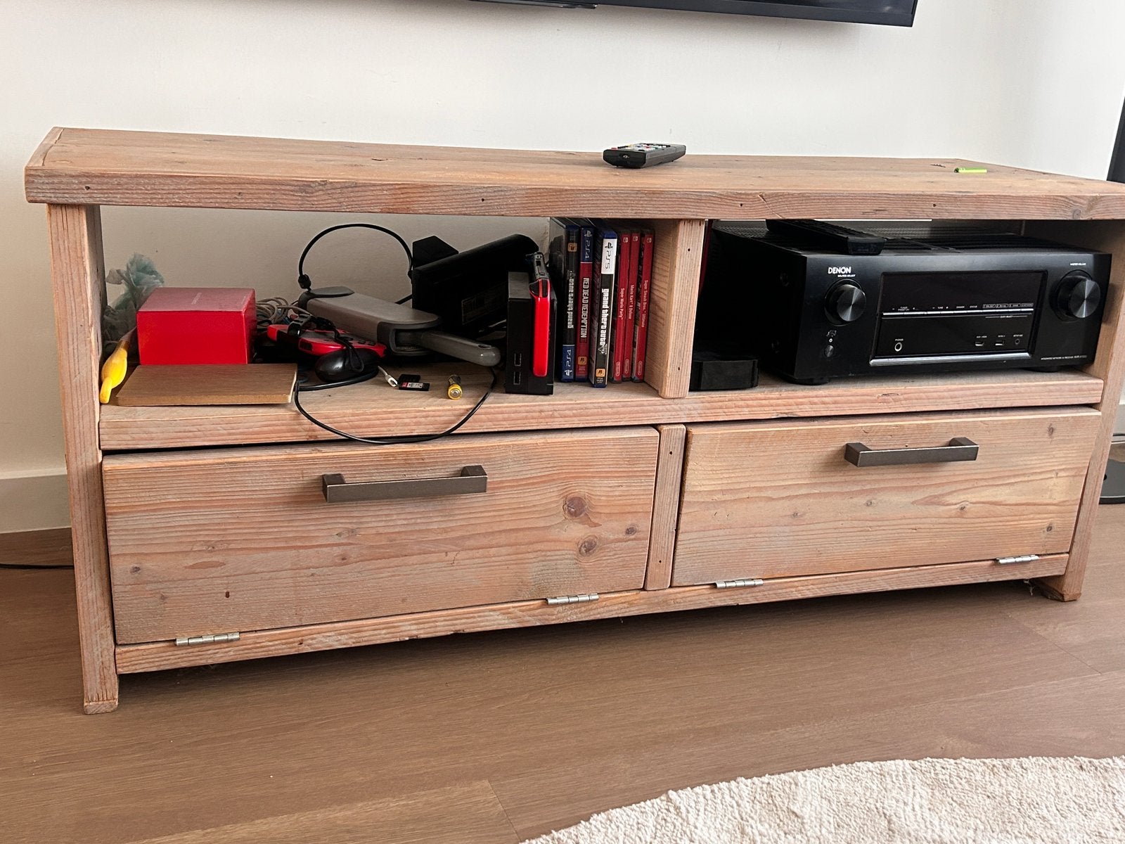 Tv meubel steigerhout GRATIS, Huis en Inrichting, Kasten | Televisiemeubels, Ophalen, Zo goed als nieuw, 25 tot 50 cm, Minder dan 100 cm