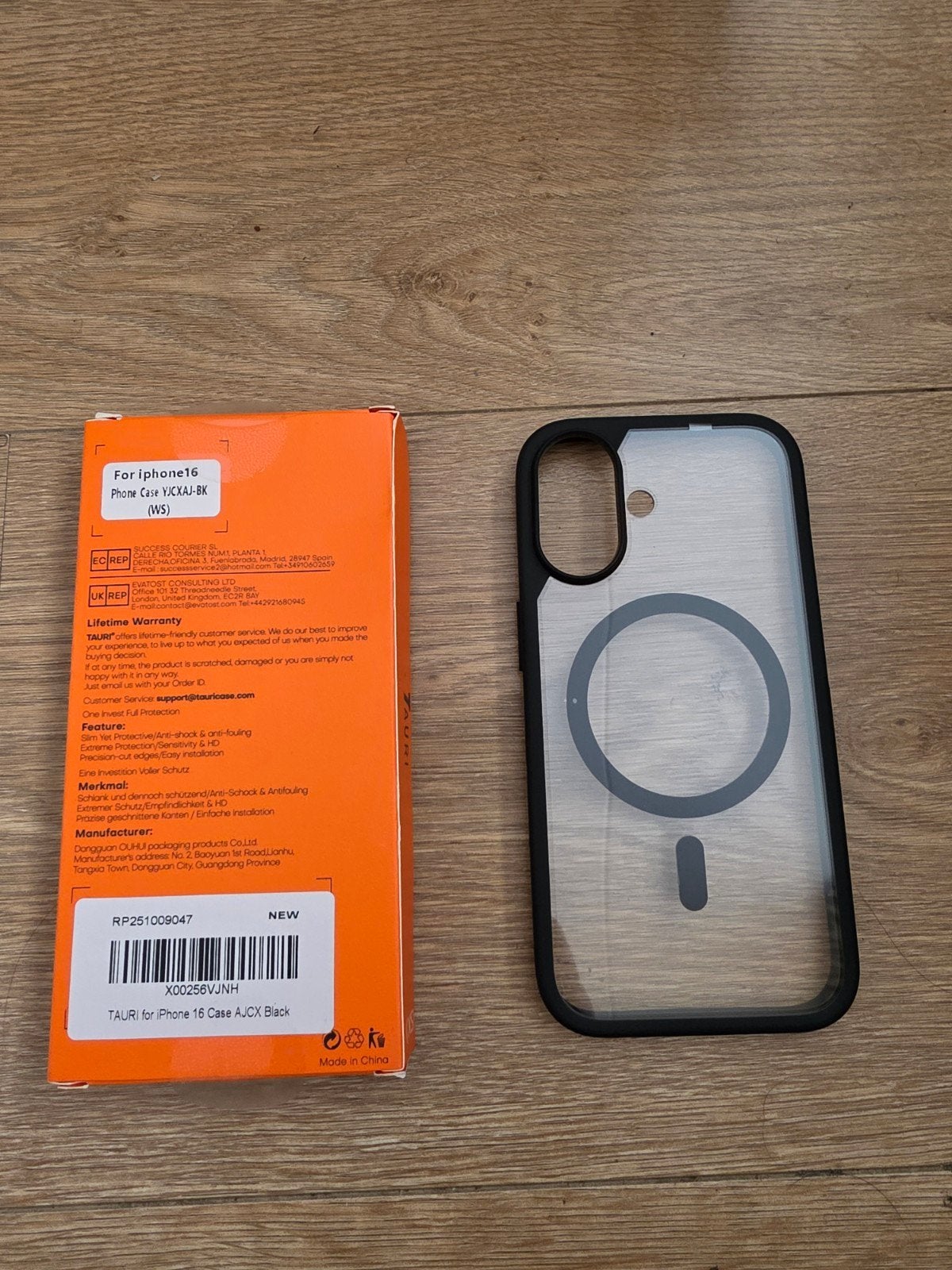 TAURI iPhone 16 Hoesje Zwart met MagSafe, Ophalen of Verzenden, Nieuw, Zwart, 128 GB