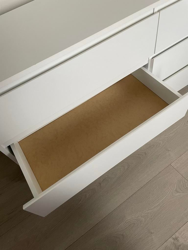 Witte ladekast met 6 laden - Zo goed als nieuw, Huis en Inrichting, Kasten | Ladekasten, Overige materialen, 100 tot 150 cm, 5 laden of meer
