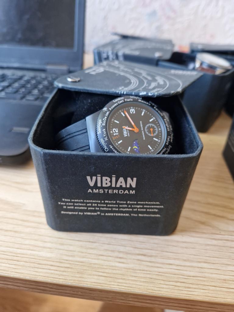 Vibian Amsterdam Dameshorloges - Diverse Modellen, Overige merken, Leer, Staal, Polshorloge