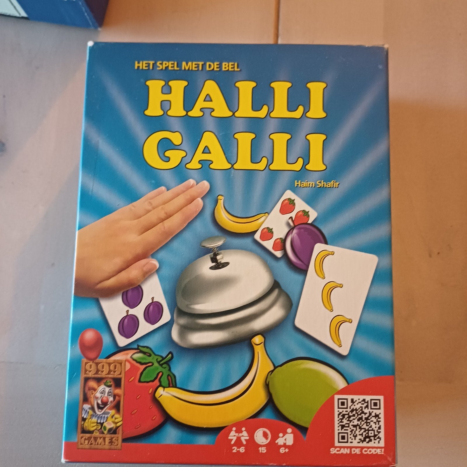 Halli Galli - Het snelle kaartspel met de bel, Een of twee spelers, Ophalen of Verzenden, Gebruikt, 999 Games