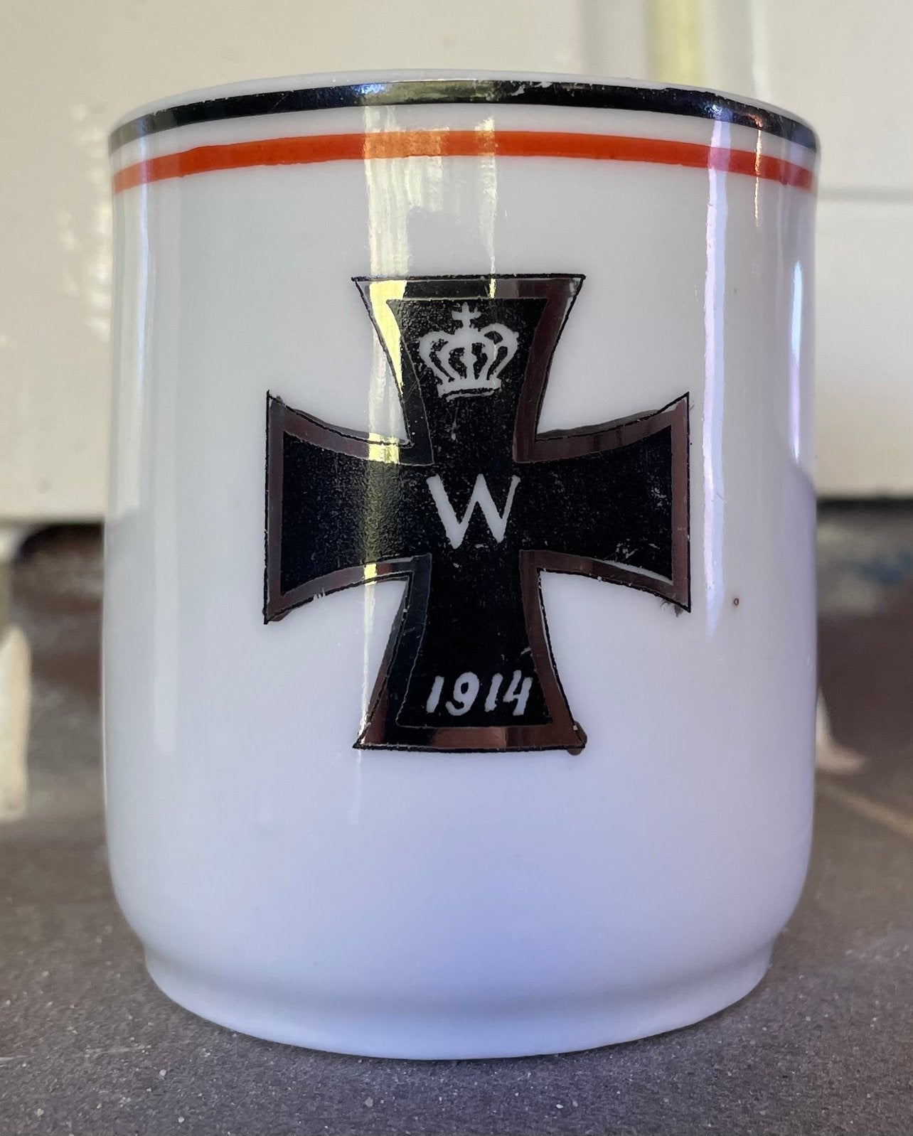Duitse WOI Patriottische Porseleinen Koffiekop 1914, Antiek en Kunst, Ophalen of Verzenden
