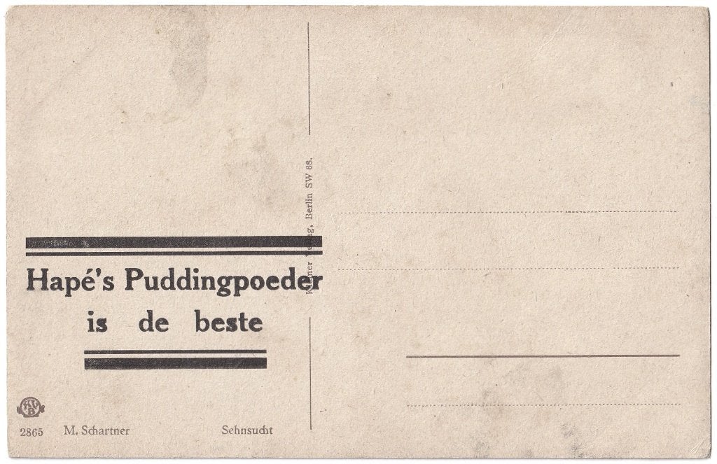 Reclamekaart Hape's Puddingpoeder - Reclame Hape - Pudding, Verzamelen, Ophalen of Verzenden, Voor 1920, Ongelopen, Overige thema's