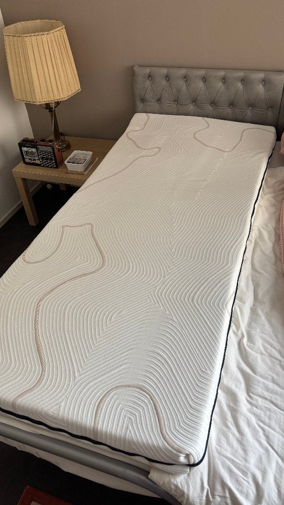 B Bright Gold Topper Gelschuim 90x200cm - vrijwel ongebruikt, Ophalen, 90 cm, Eenpersoons, Zo goed als nieuw