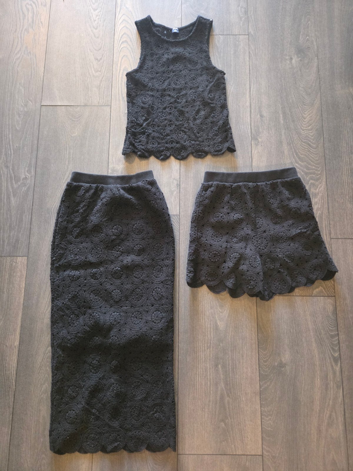 Kiabi - 3 delige set crochet, Zwart, Ophalen of Verzenden, Zo goed als nieuw, Kiabi