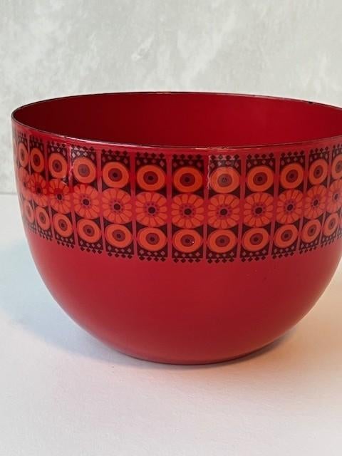 Finel schaal Kaj Franck design vintage emaille jaren 50, Overige materialen, Gebruikt, Finland, Schaal