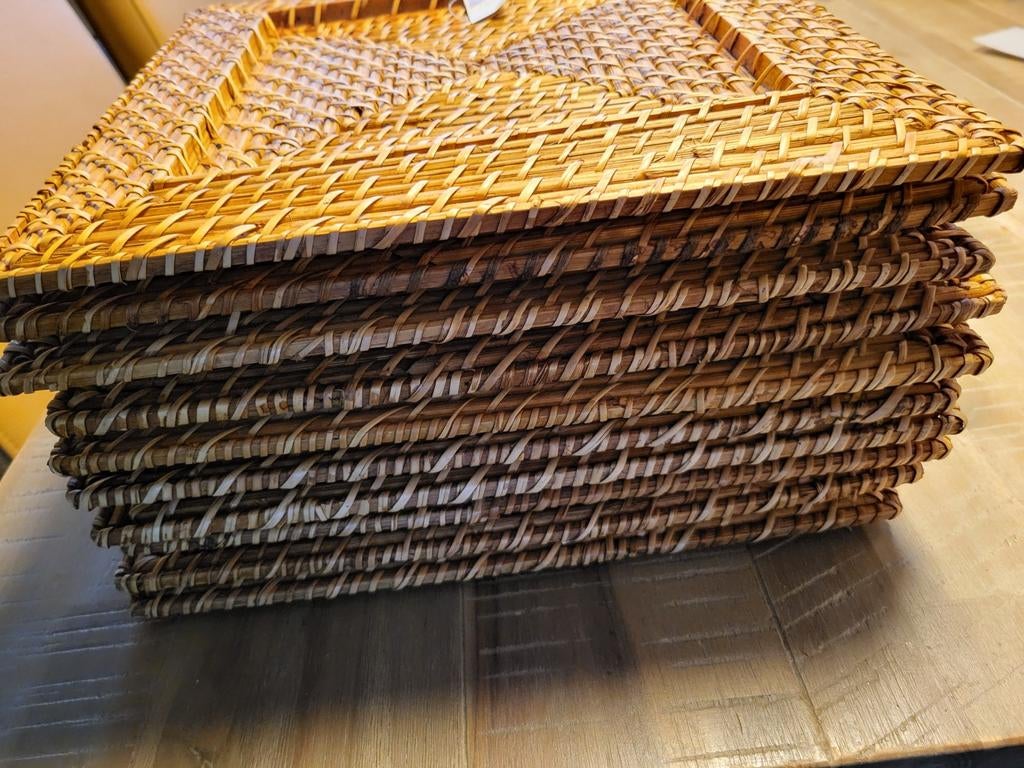 Rotan borden onderzetters 10st, Ophalen, Nieuw, Bord