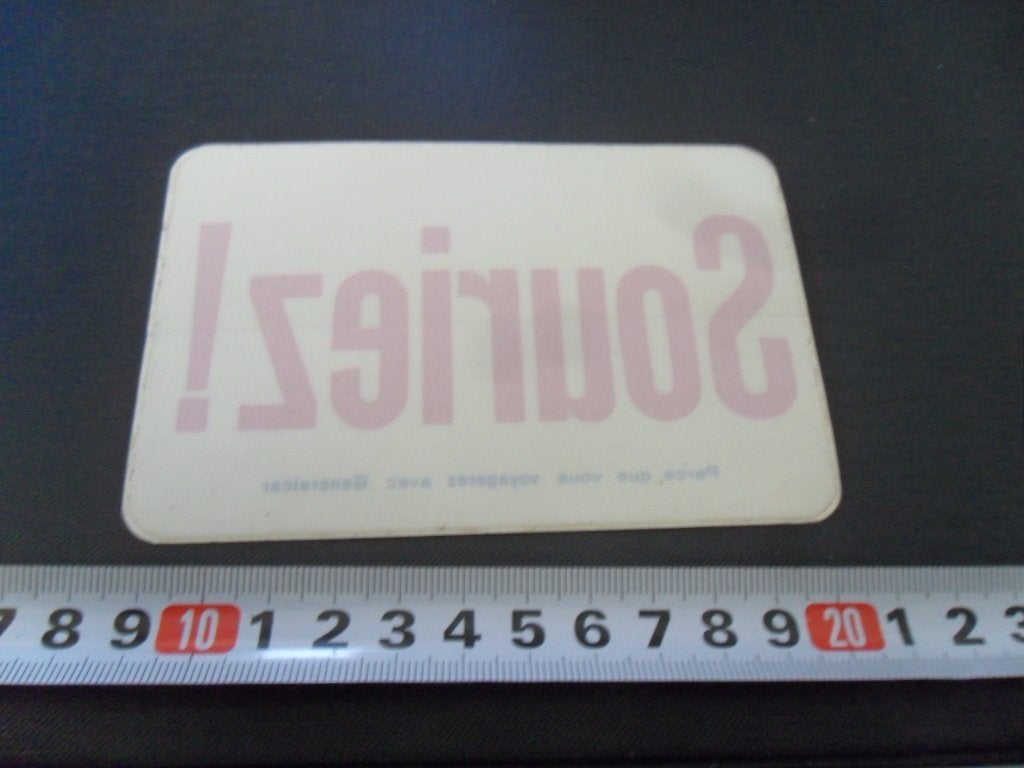 sticker Raamsticker  SOURIEZ !, Ophalen, Zo goed als nieuw