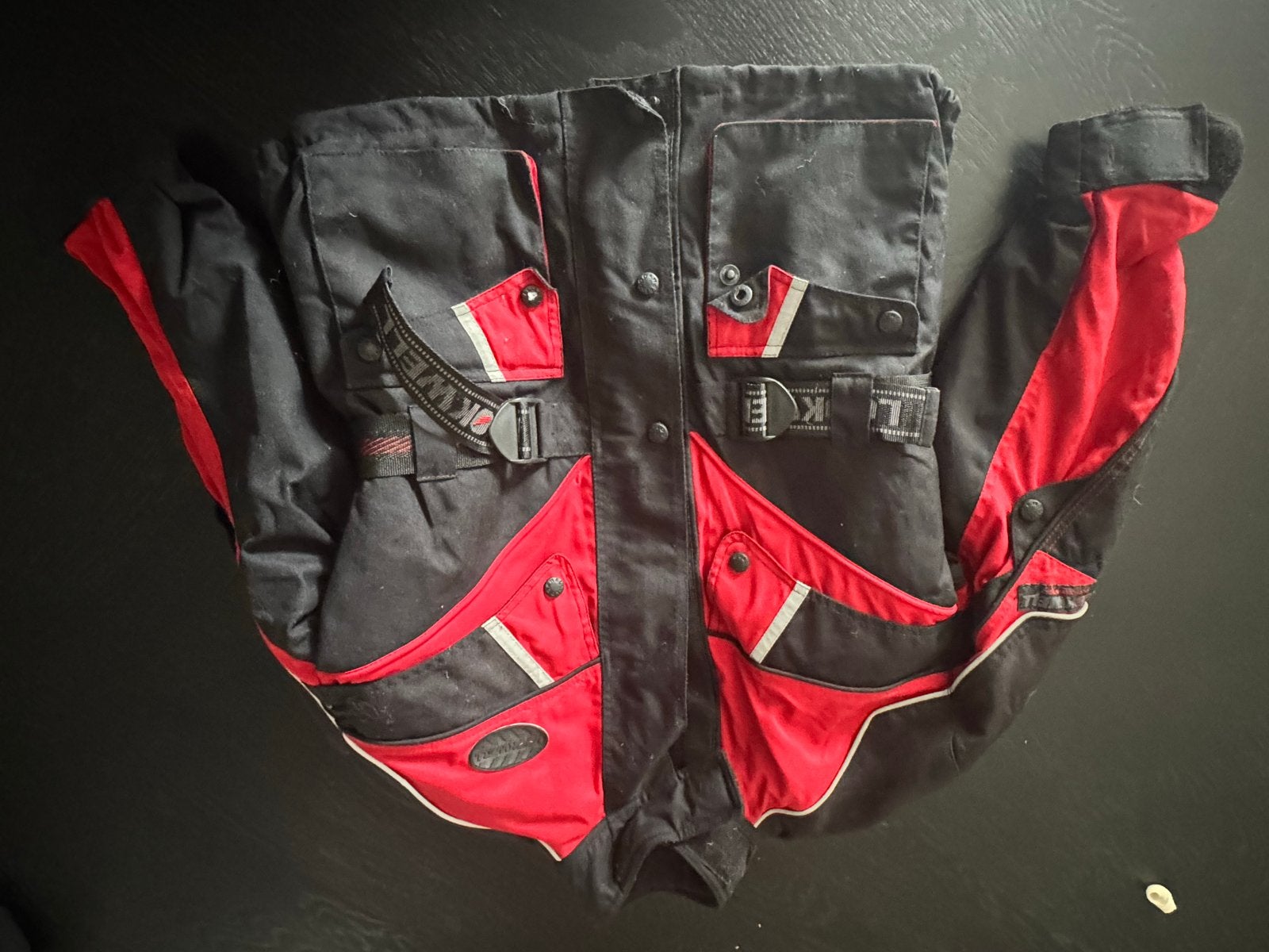Motorjas textiel zwart/rood - Lookwell, Ophalen, Tweedehands, Kinderen, Jas | textiel