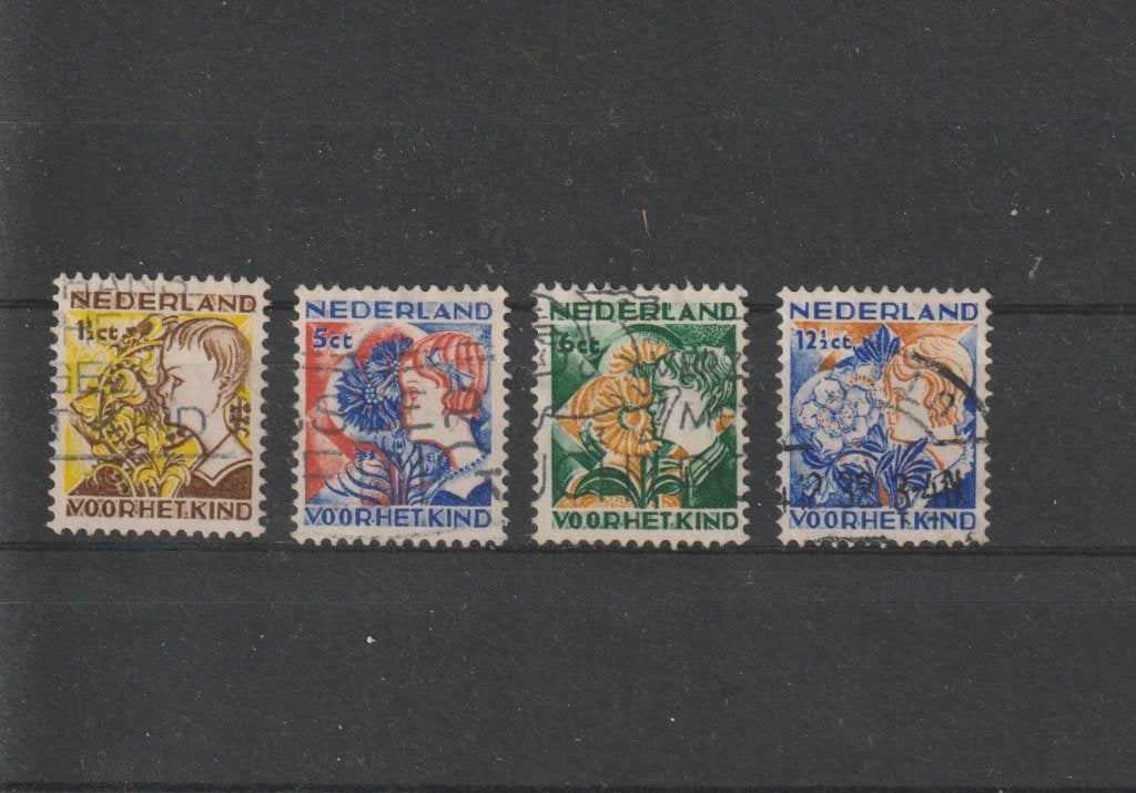 Nederland 1932, NVPH 248 t/m 251, Gestempeld., Ophalen of Verzenden, T/m 1940, Gestempeld