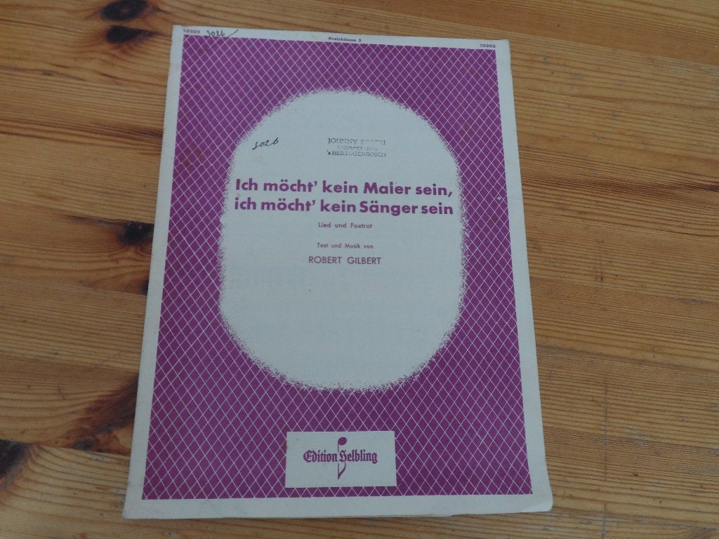 Ich mocht' kein maler sein - robert gilbert, Gebruikt, Gitaar, Ophalen of Verzenden, Artiest of Componist