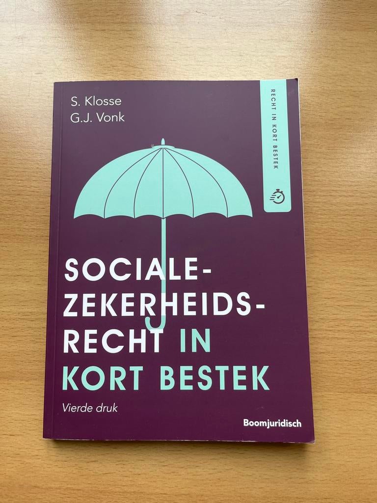Studieboek Socialezekerheidsrecht in kort bestek 4e druk, Ophalen of Verzenden, Gamma, Zo goed als nieuw, WO