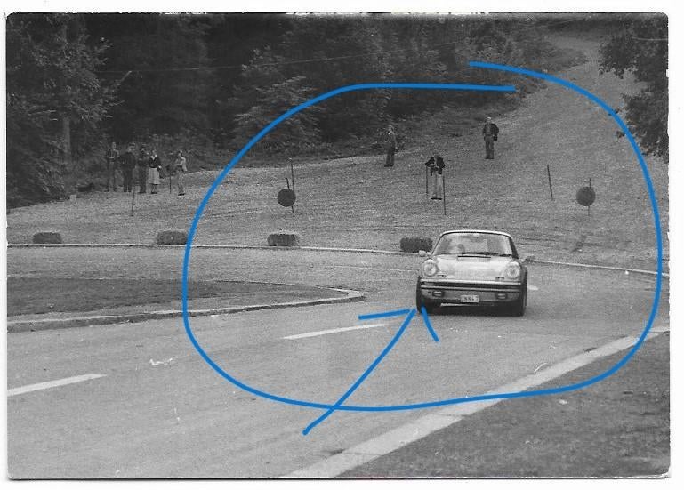 Porsche 911 foto Ardennen auto, 1960 tot 1980, Verzenden, Foto, Zo goed als nieuw