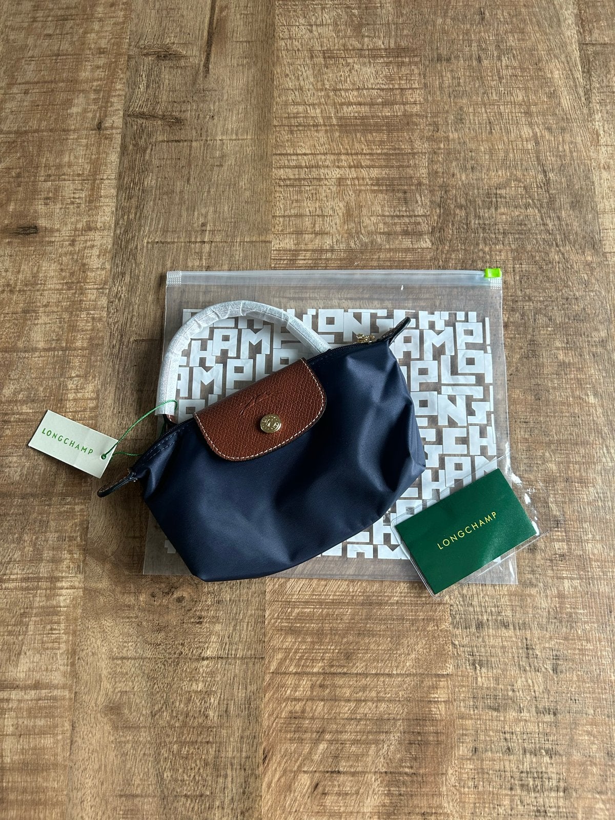 Longchamp Le Pliage Mini Tasje, Ophalen of Verzenden, Nieuw, Blauw, Handtas