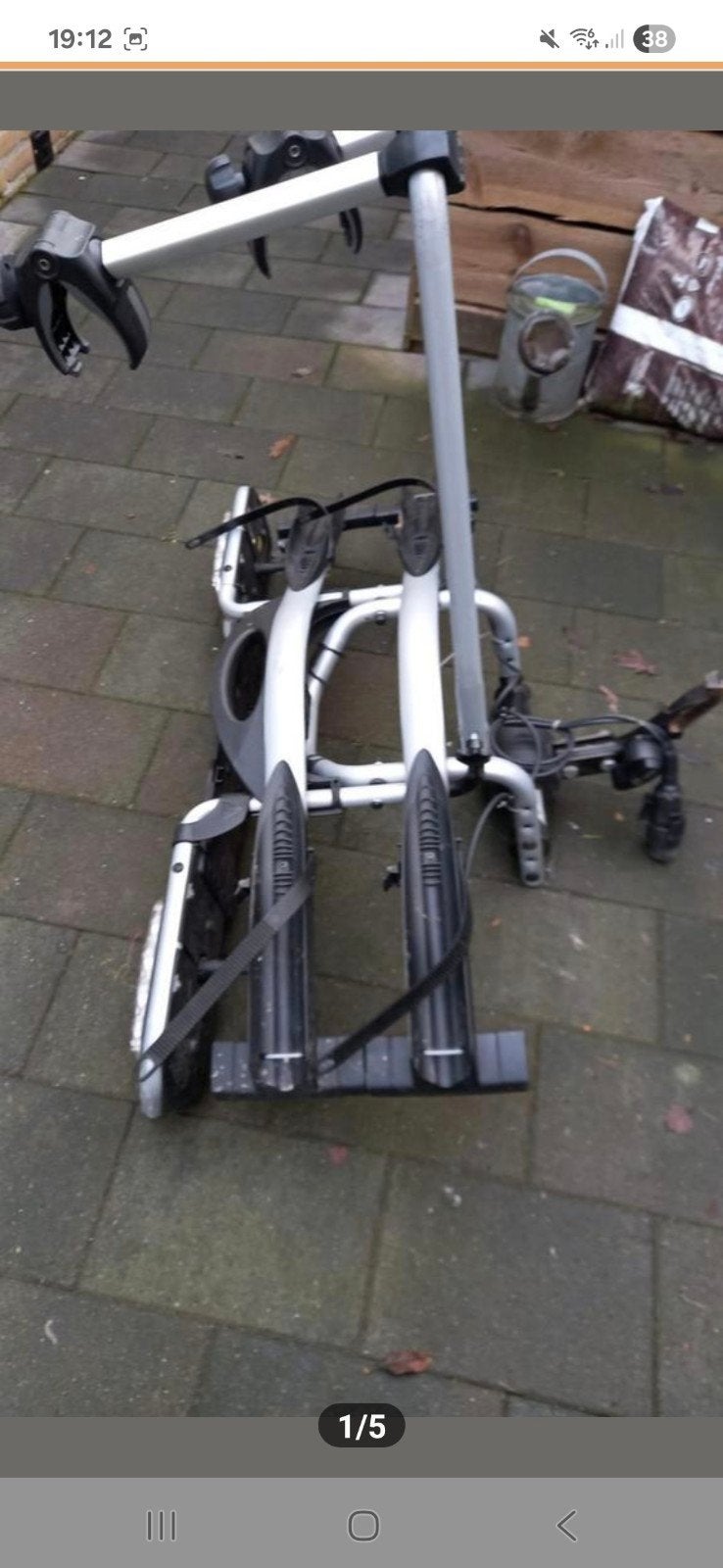Fietsendrager voor auto met afneembare trekhaak, Auto diversen, Fietsendragers, Gebruikt, Trekhaakdrager, 2 fietsen, Brede banden