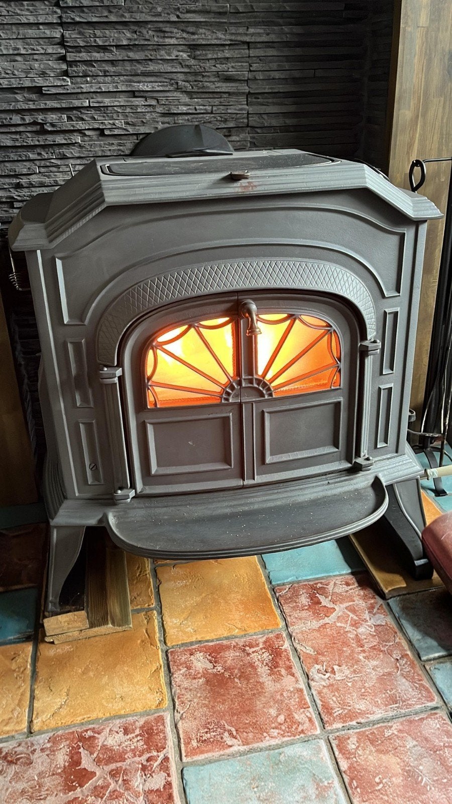 Zware houtkachel vermont., Ophalen, Gebruikt, Hout, Houtkachel