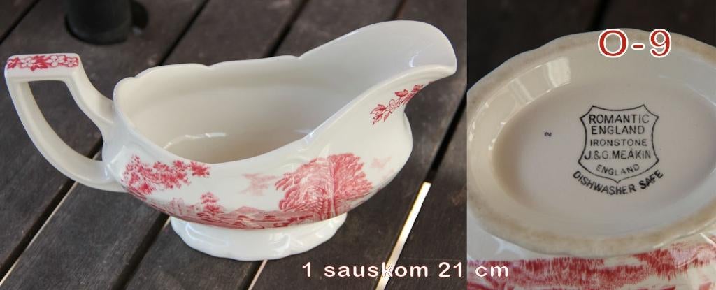 Meakin pink sauskom, Ophalen