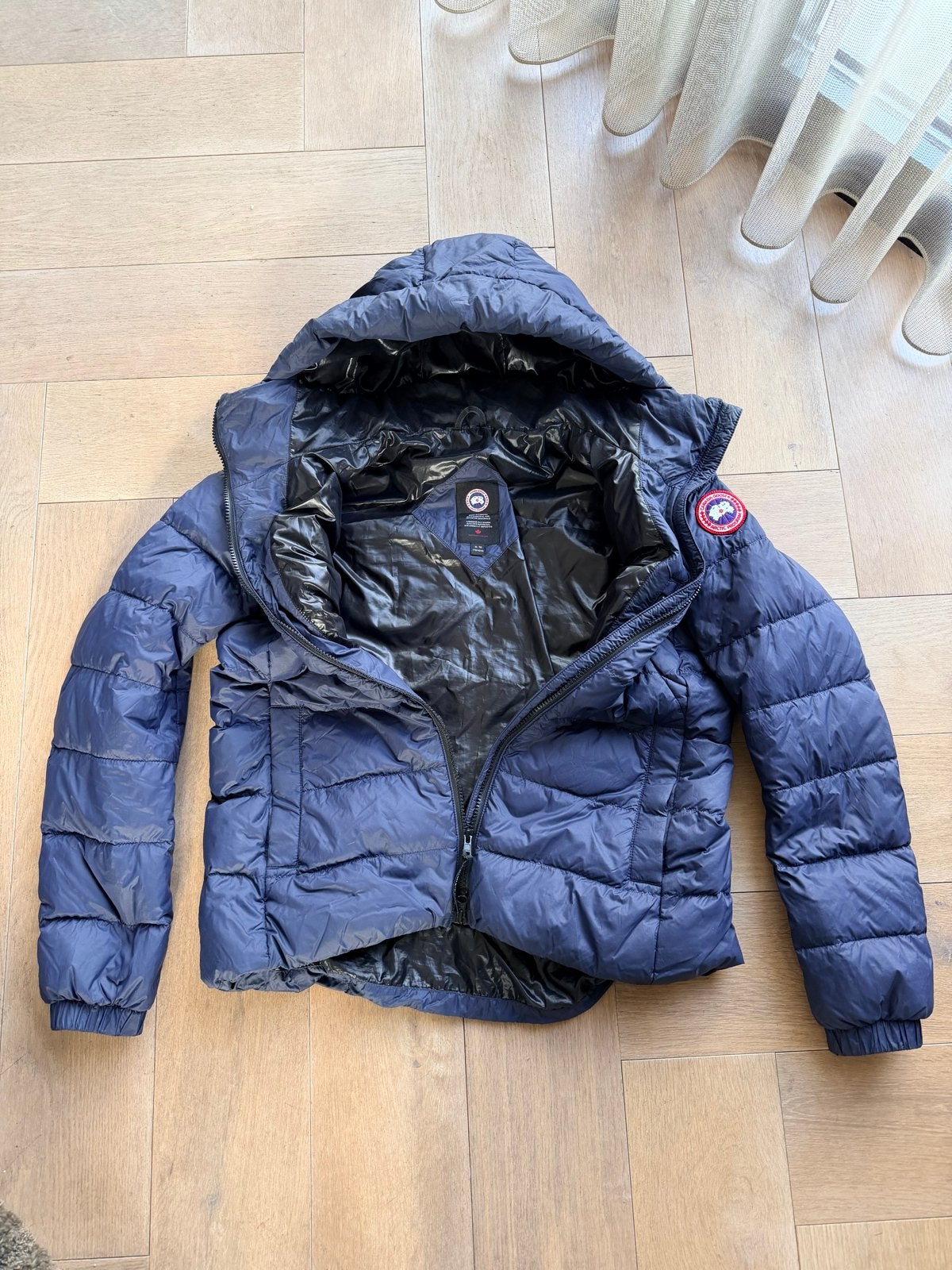 Canada Goose Puffer Jas - Donkerblauw, Ophalen of Verzenden, Zo goed als nieuw, Maat 46/48 (XL) of groter, Blauw