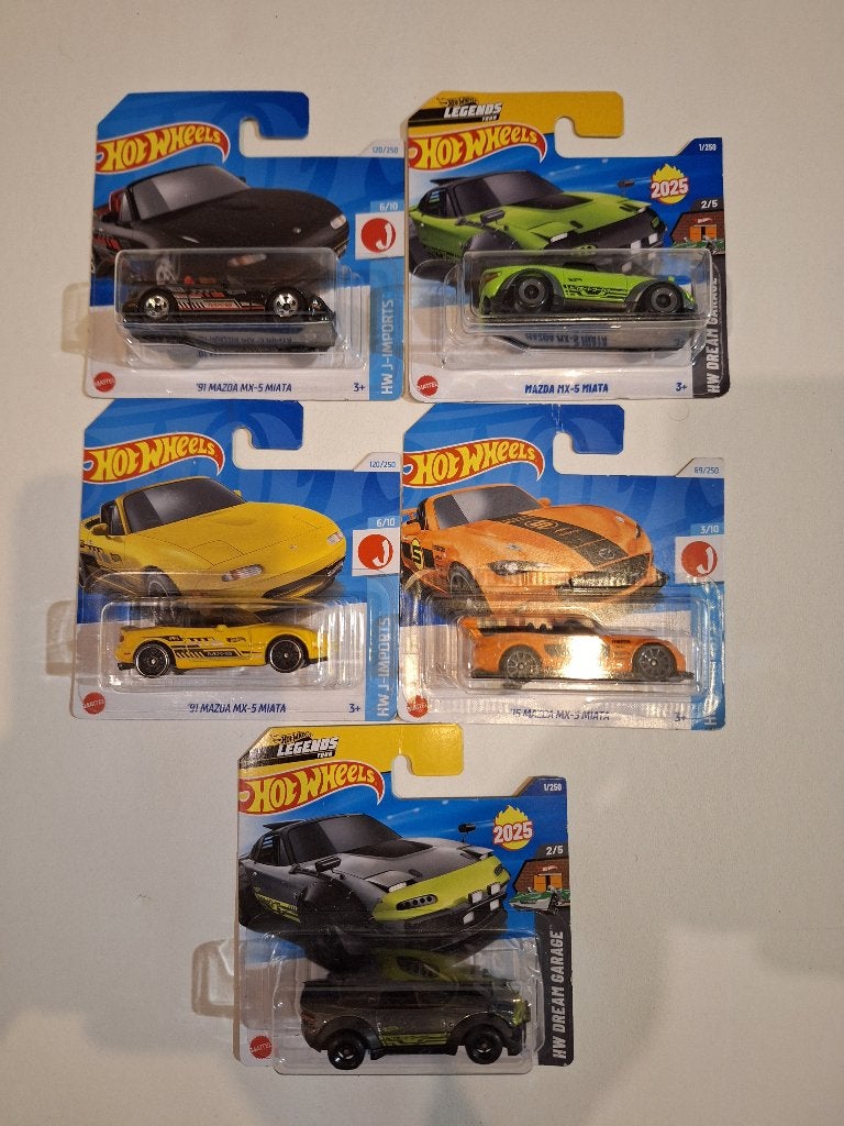 Hot Wheels Mazda MX-5 pakket, Hobby en Vrije tijd, Auto, Unknown, Nieuw, Ophalen of Verzenden