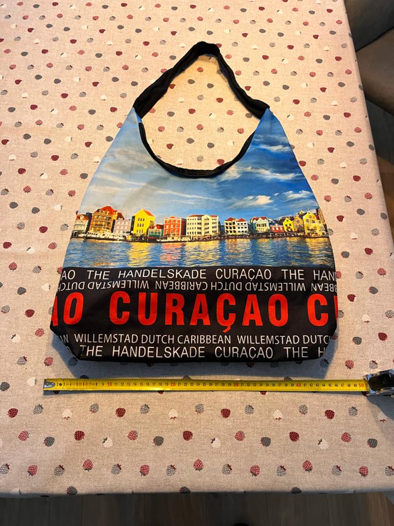 Curacao Shopper Tas - Willemstad Handelskade, Ophalen of Verzenden, Zo goed als nieuw, Overige kleuren, Shopper