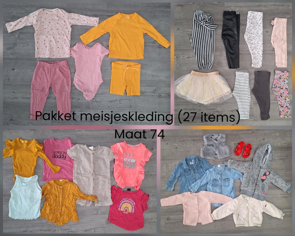 Pakket meisjeskleding maat 74, Ophalen of Verzenden, Gebruikt, Maat 74