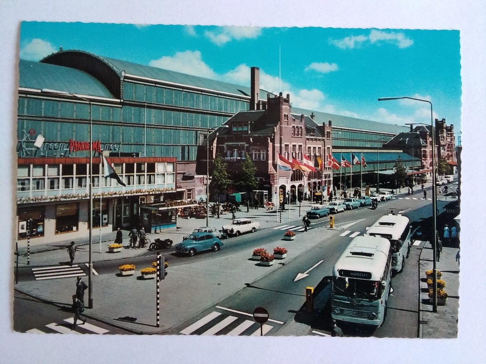 Ansichtkaart Haarlem Station jaren '50, Verzenden, Noord-Holland