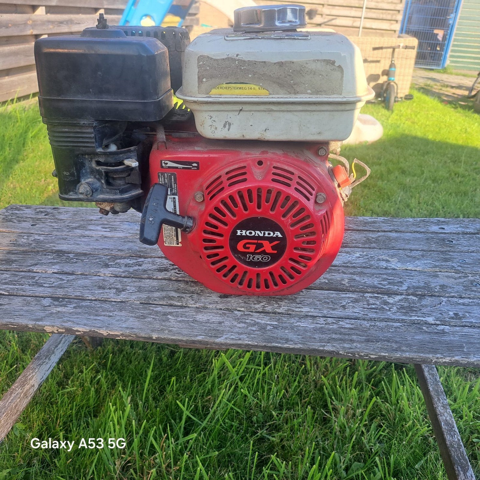 honda GX 160 motor blok, Ophalen, Benzinemotor, 1800 rpm of meer