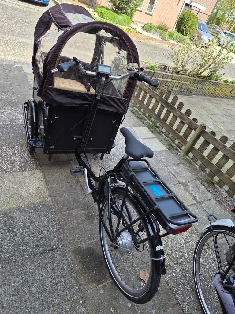 Electrische cangoo bakfiets, Ophalen, Gebruikt, 4 kinderen of meer, Huif