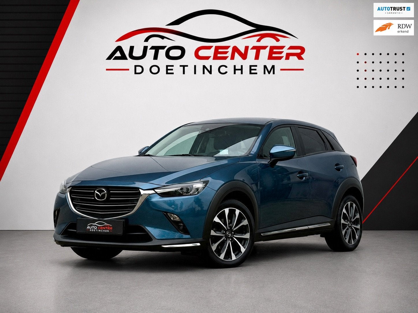 Mazda CX-3 1.8 SKYACTIV-D Navi|LaneAssist|Carplay, Auto's, Gebruikt, Zwart, Blauw, 116 pk