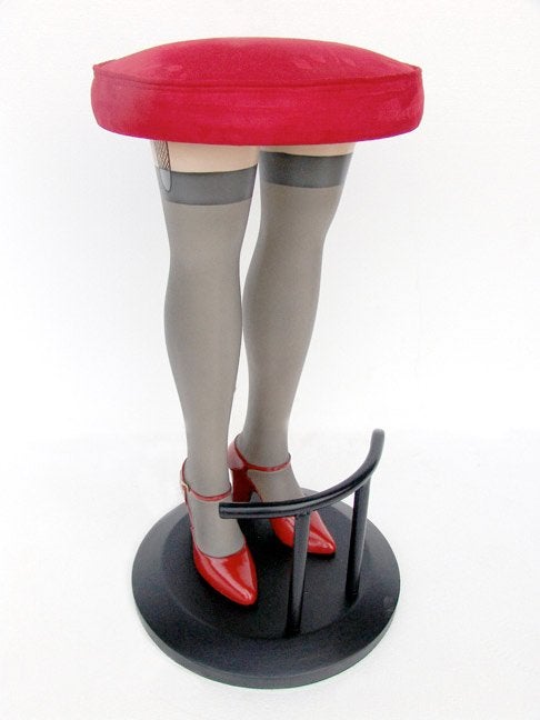 Barstool Lady Leg 3 ft. – Barkruk Hoogte 84 cm, Ophalen, 5 krukken of meer, HorecaBeelden, 60 tot 90 cm