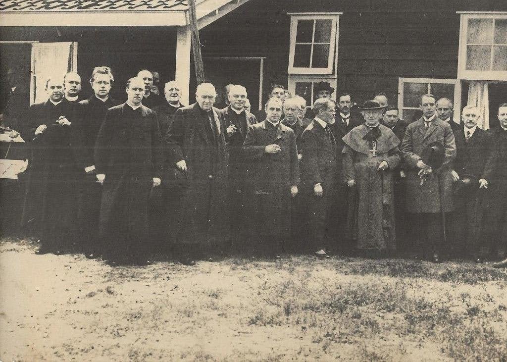 Westland Onbekend gezelschap met sigaartjes Foto 23-17 cm, Ophalen of Verzenden, Voor 1920, Ongelopen, Zuid-Holland
