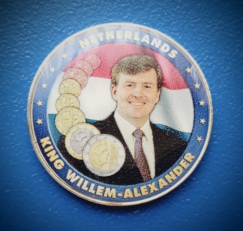 Penning King Willem-Alexander, Europa Europe - 2014, Postzegels en Munten, Verzenden, Overige materialen, Nederland