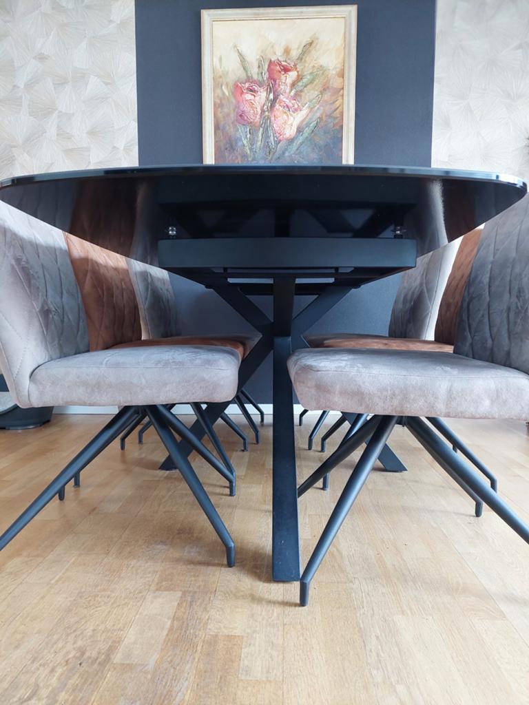 Composiet eettafel (2x1m) met 6 stoelen - zgan, Ophalen of Verzenden