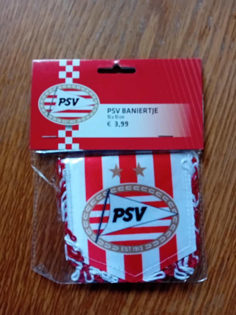 PSV baniertje 10x10cm, Ophalen of Verzenden, Nieuw, PSV, Overige typen