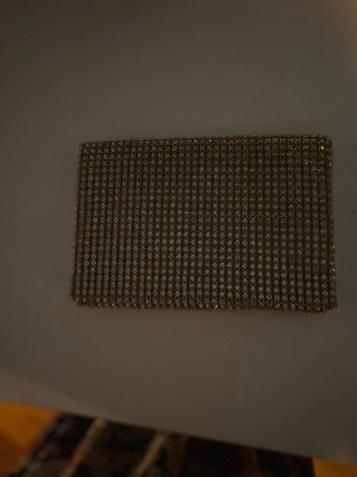 Zeer oud bezet kristallen uitgaanstasje 1930, Sieraden, Tassen en Uiterlijk, Met kristal, Gebruikt, Verzenden, Beige