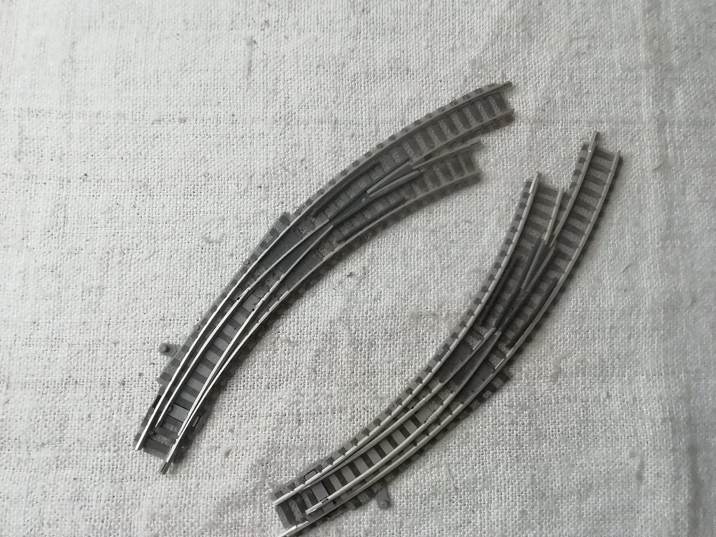 Fleischmann Spur N Kurvenweichenpaar manuell, Gebruikt, Gelijkstroom, Verzenden, Fleischmann