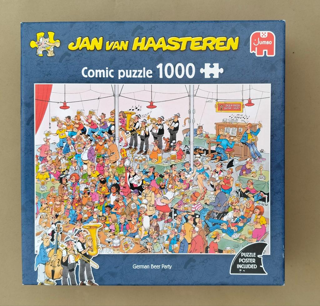 Jan van Haasteren - German beer party, Ophalen of Verzenden, 500 t/m 1500 stukjes, Zo goed als nieuw, Legpuzzel
