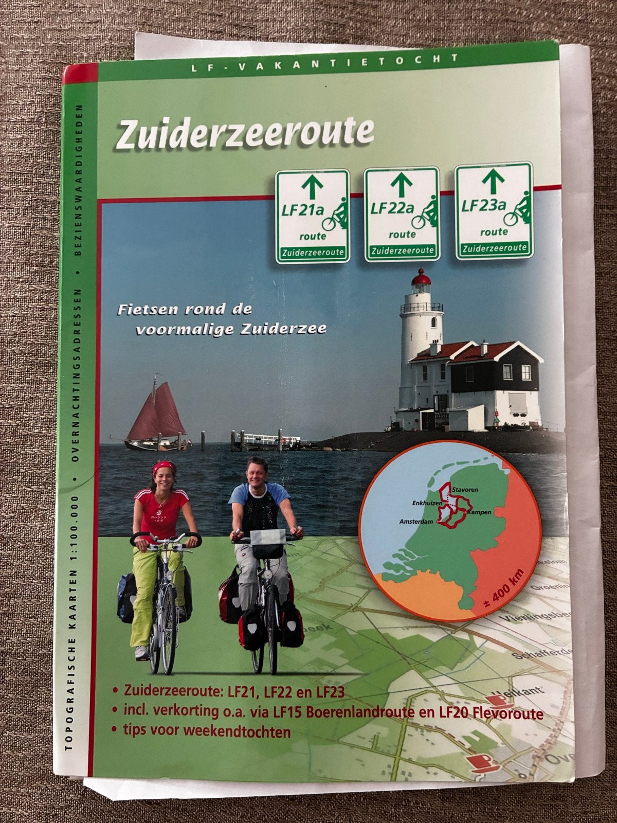 Zuiderzeeroute Fietsgids - Fietsen rond de Zuiderzee, Fiets- of Wandelgids, Zo goed als nieuw, Benelux, Ophalen