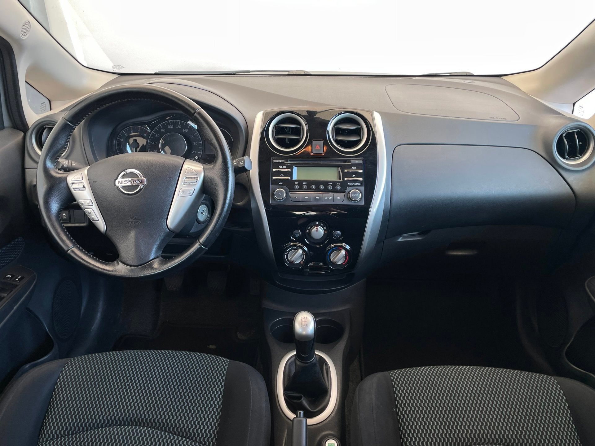 Nissan Note 1.2 Acenta|Zeer nette auto|Airco|Trekhaak, Euro 5, Stof, Zwart, 1198 cc