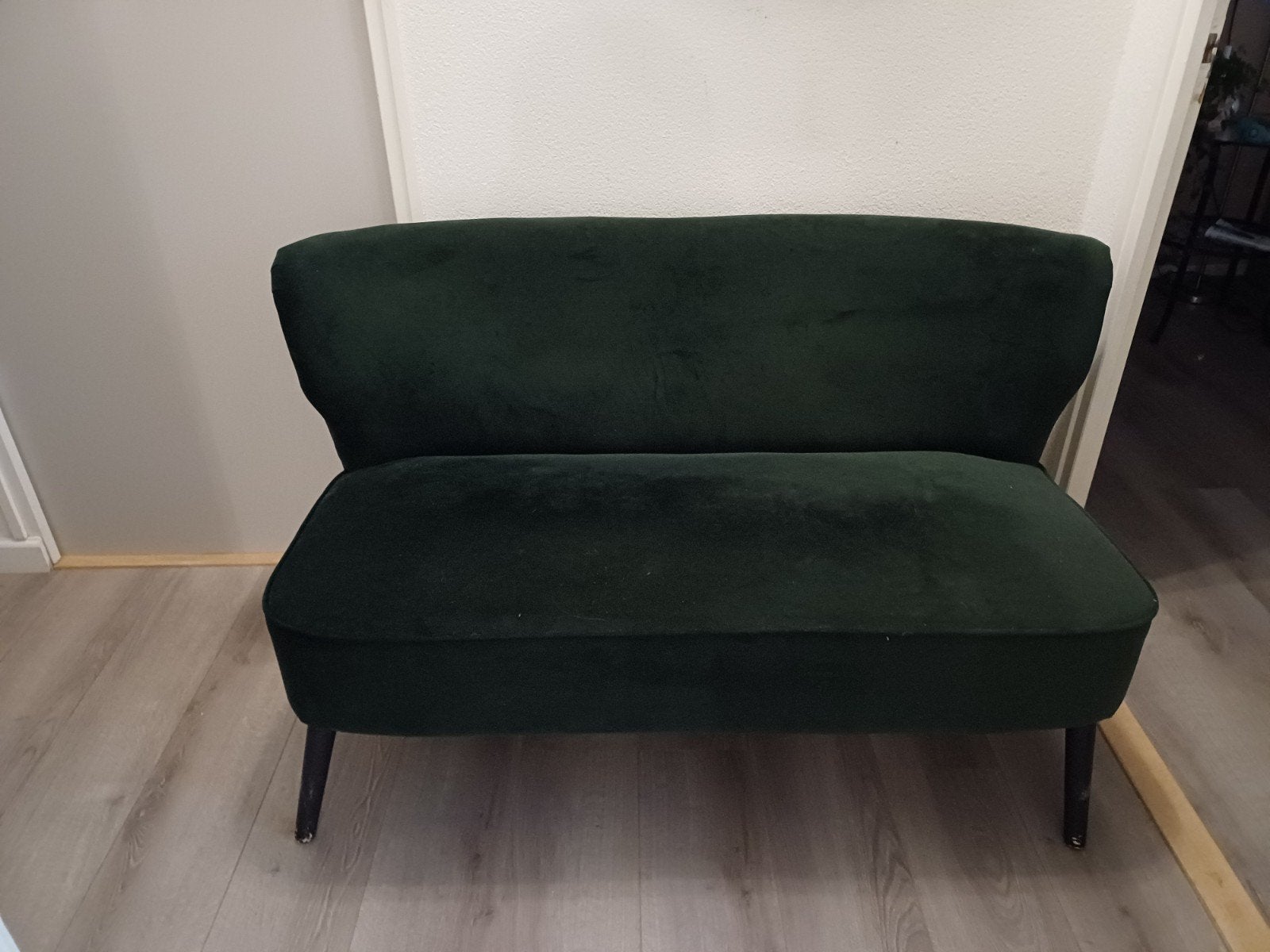 2 zits bankje velvet.Vintage., Ophalen, Gebruikt, Tweepersoons