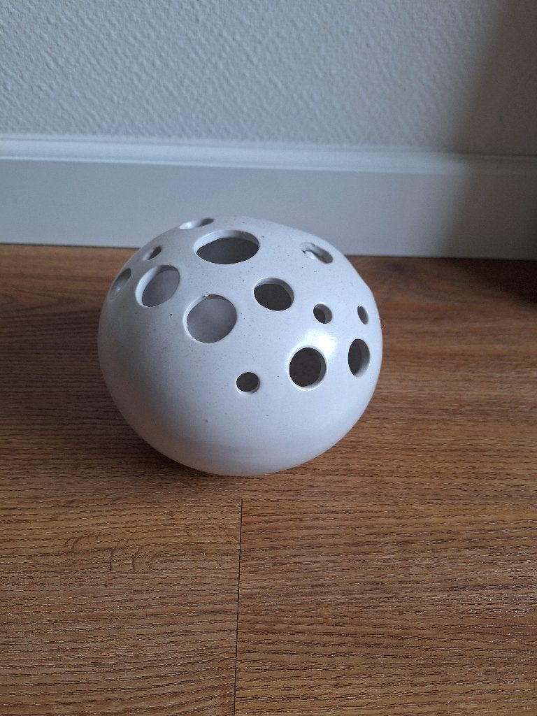 Witte Bolle bloemenvaas, Ophalen of Verzenden, Overige kleuren