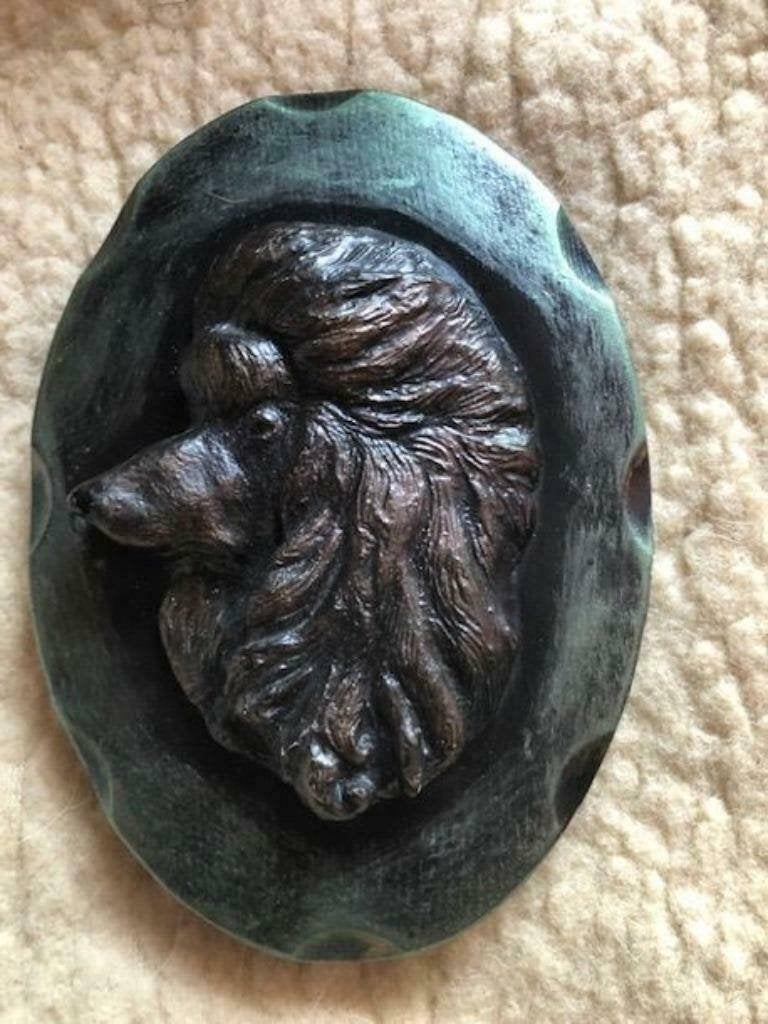 1 poedel wanddecoratie ongeveer 18 / 13 cm, Ophalen, Gebruikt, Hond of Kat, Beeldje of Figuurtje
