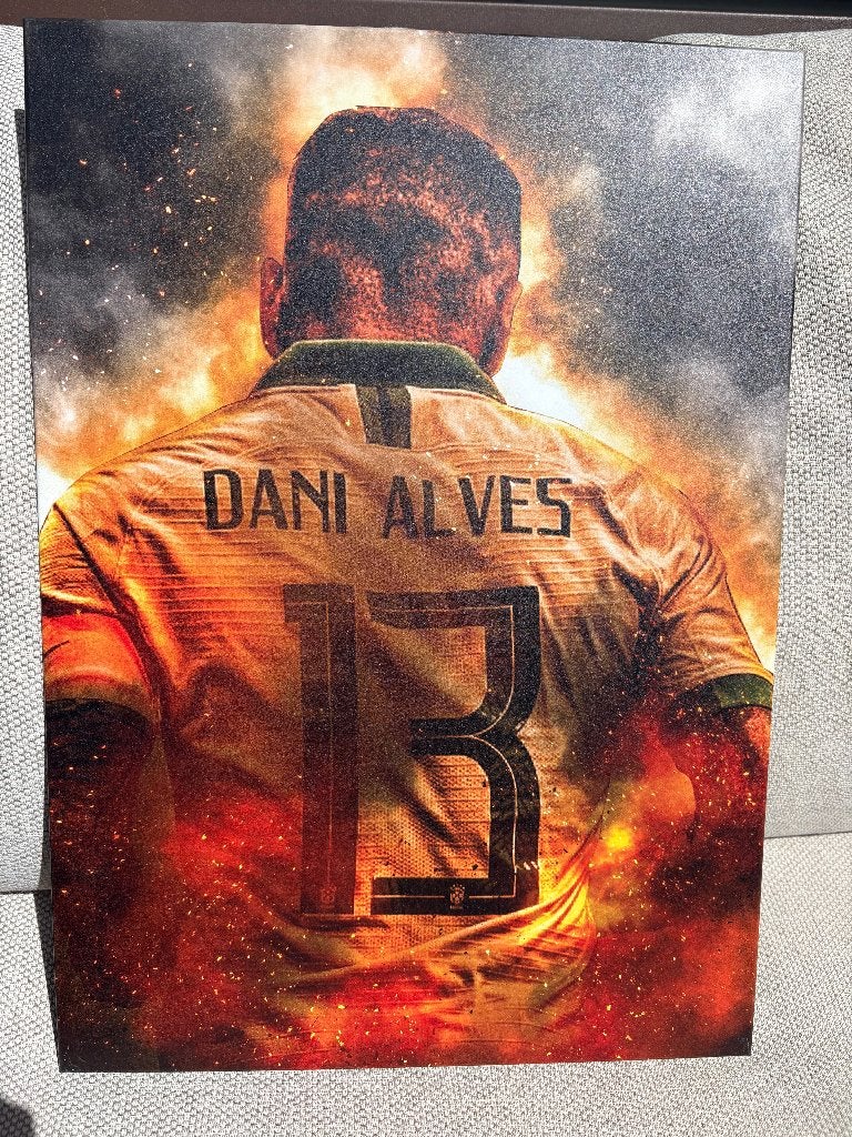 Dani Alves plaat, Ophalen of Verzenden, Zo goed als nieuw, Buitenlandse clubs, Poster, Plaatje of Sticker