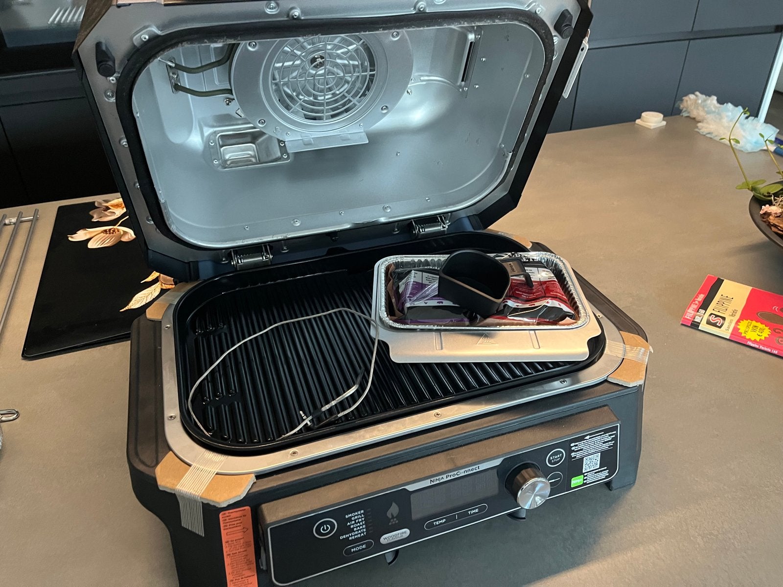 Ninja Woodfire Pro Connect XL Elektrische BBQ Grill & Smoker, Tuin en Terras, Ophalen, Nieuw