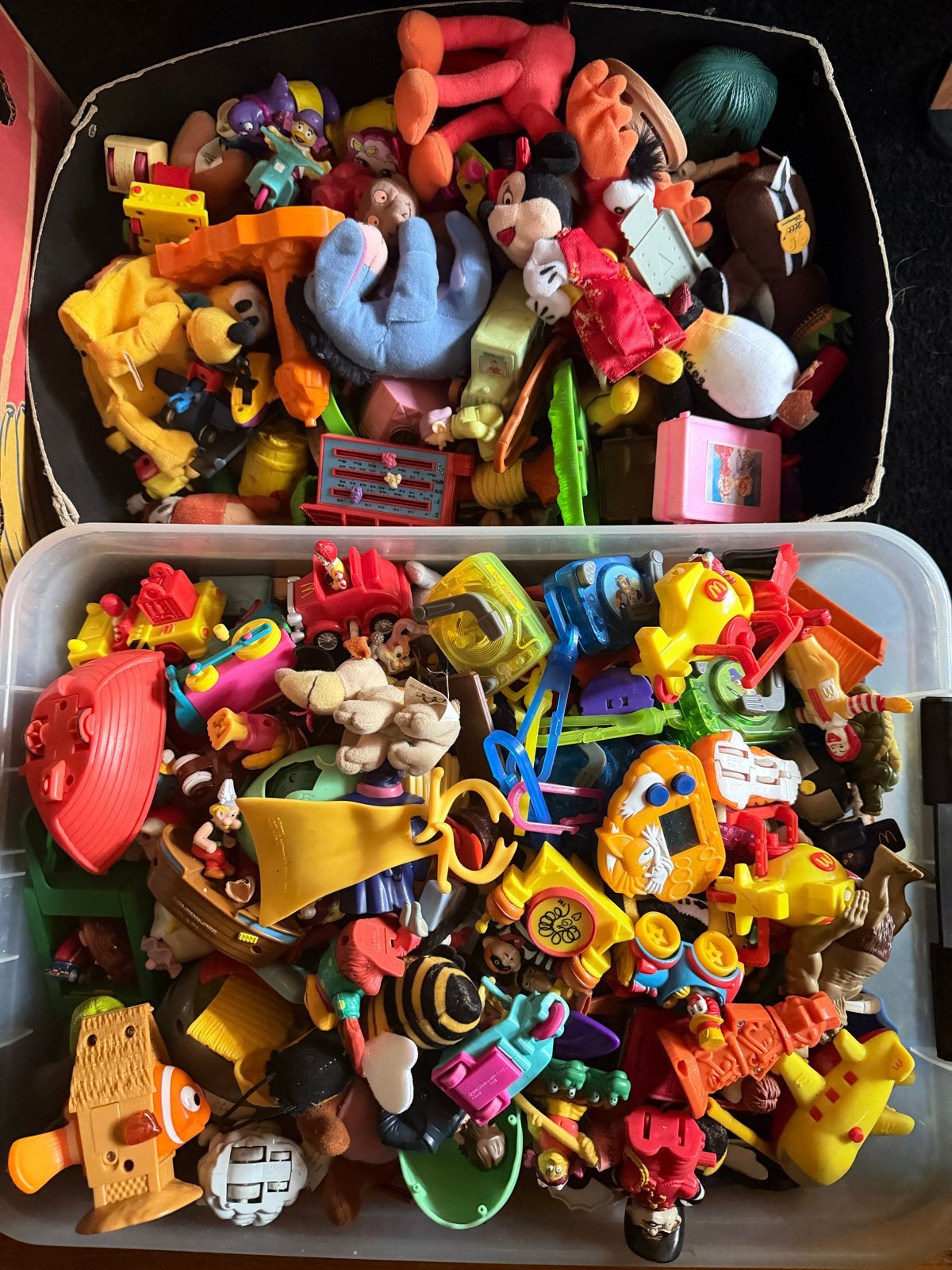 Grote doos met speelgoedfiguren en knuffels, Ophalen of Verzenden, Gebruikt, Jongen of Meisje