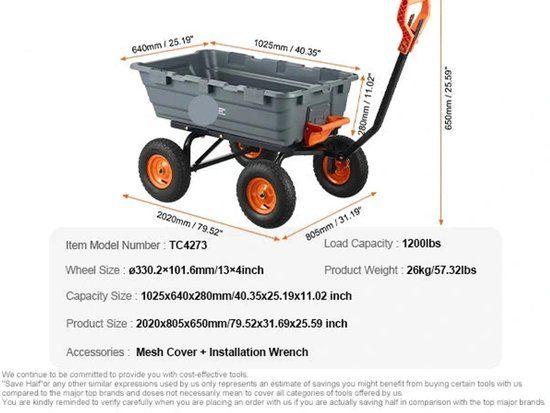 Tuinwagen - Tuinkar - Strandkar - Bolderkar - Transportkar -, Corvance B.V., Verzenden, Nieuw, Corvancebol@gmail.com