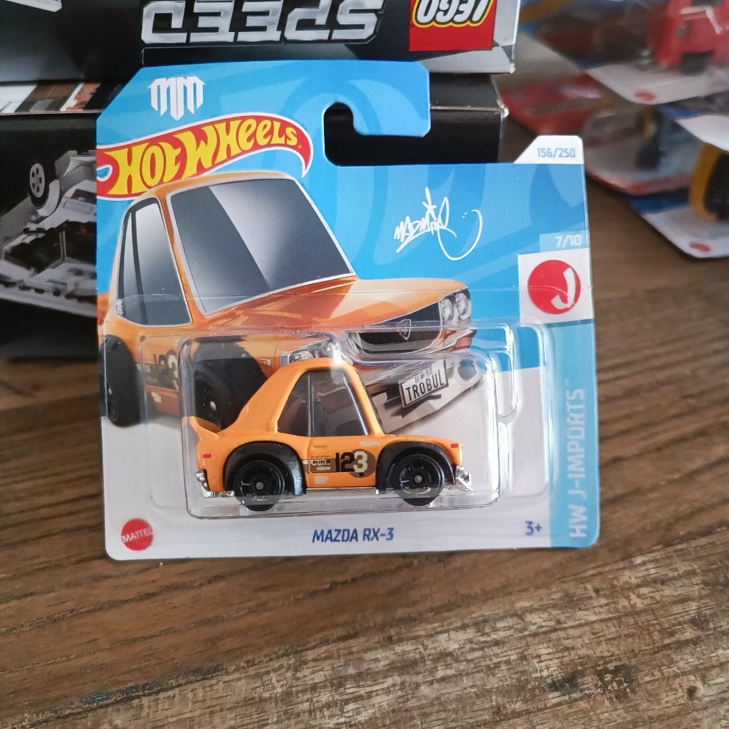 hot wheels mazda rx-3 hw j-imports oranje, Ophalen of Verzenden, Nieuw, Auto