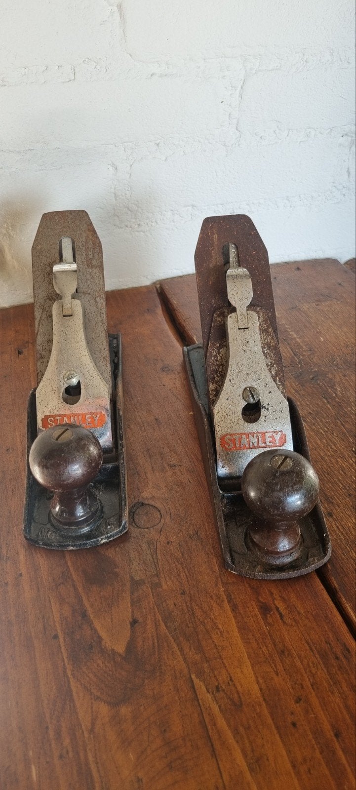 Stanley Bailey houtschaven nr 4 2 stuks met ribbelzool, Ophalen of Verzenden